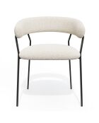 2 Chaises Lily bouclette beiges - 58x53.5x76 cm
