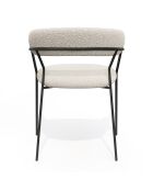 2 Chaises Lily bouclette beiges - 58x53.5x76 cm