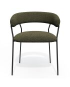 2 Chaises Lily bouclette kaki - 58x53.5x76 cm