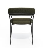 2 Chaises Lily bouclette kaki - 58x53.5x76 cm