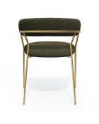 2 Chaises Lily bouclette kaki - 58x53.5x76 cm