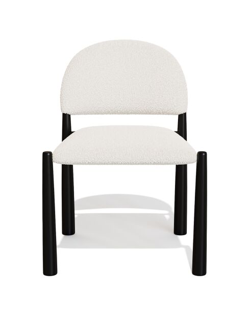 2 Chaises Milo Bouclette crème - 56.5x53x80 cm