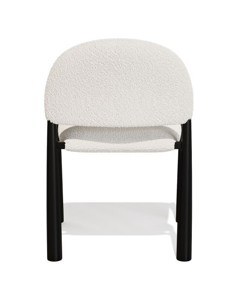 2 Chaises Milo Bouclette crème - 56.5x53x80 cm