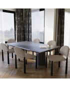 2 Chaises Milo Bouclette taupe - 56.5x53x80 cm