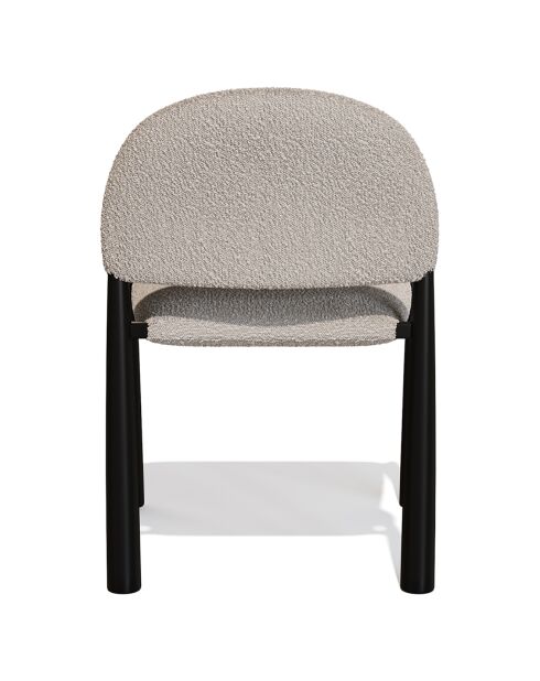 2 Chaises Milo Bouclette taupe - 56.5x53x80 cm