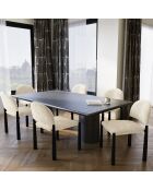 2 Chaises Milo en Velours texturé beiges - 56.5x53x80 cm