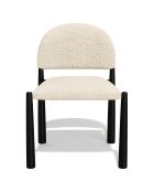 2 Chaises Milo en Velours texturé beiges - 56.5x53x80 cm
