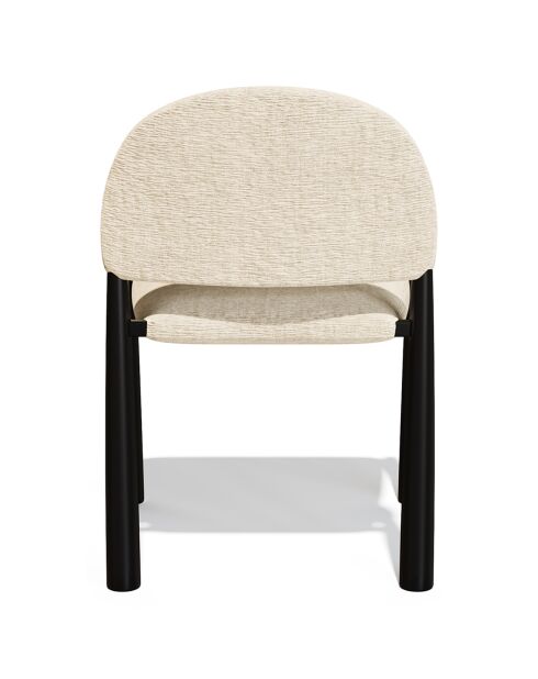 2 Chaises Milo en Velours texturé beiges - 56.5x53x80 cm