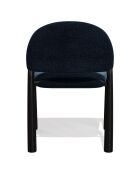 2 Chaises Milo en Velours texturé bleu foncé - 56.5x53x80 cm