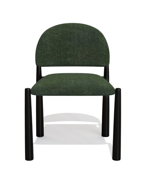 2 Chaises Milo en Velours texturé kaki - 56.5x53x80 cm