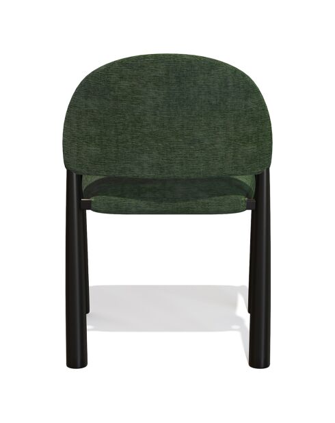 2 Chaises Milo en Velours texturé kaki - 56.5x53x80 cm