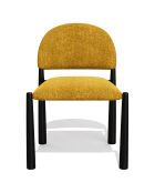 2 Chaises Milo en Velours texturé moutarde - 56.5x53x80 cm