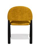 2 Chaises Milo en Velours texturé moutarde - 56.5x53x80 cm