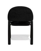 2 Chaises Milo en Velours texturé noires - 56.5x53x80 cm