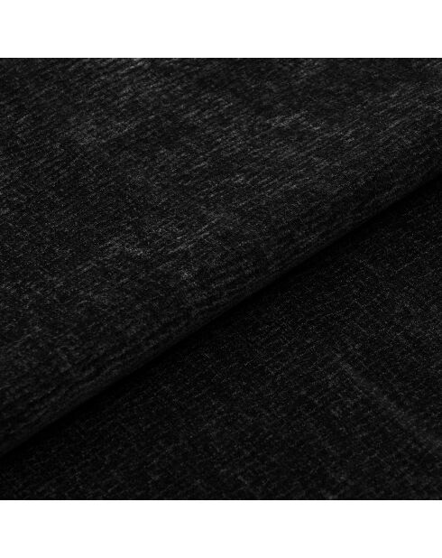 2 Chaises Milo en Velours texturé noires - 56.5x53x80 cm