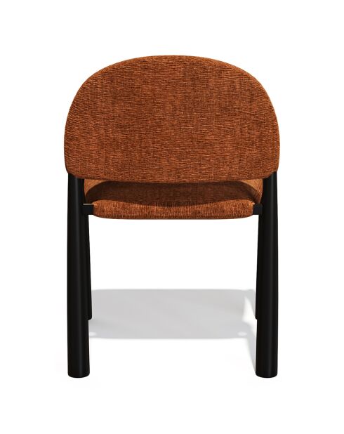 2 Chaises Milo en Velours texturé terracotta - 56.5x53x80 cm