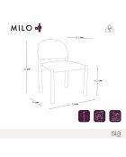 2 Chaises Milo en Velours texturé terracotta - 56.5x53x80 cm