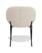 2 Chaises Luca Bouclette crème - 60x56x79 cm