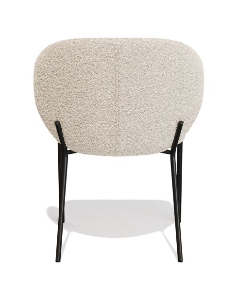 2 Chaises Luca Bouclette crème - 60x56x79 cm