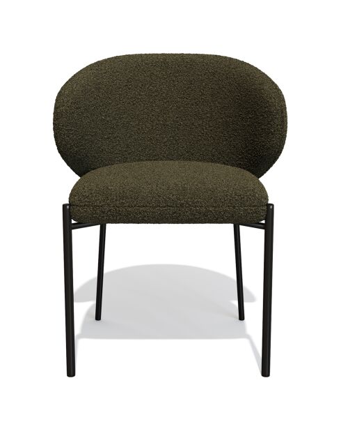 2 Chaises Luca Bouclette kaki - 60x56x79 cm