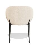 2 Chaises Luca en Velours texturé beiges - 60x56x79 cm