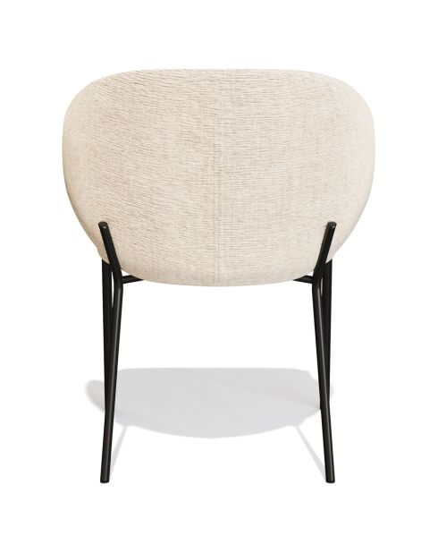 2 Chaises Luca en Velours texturé beiges - 60x56x79 cm