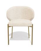 2 Chaises Luca en Velours texturé beiges - 60x56x79 cm