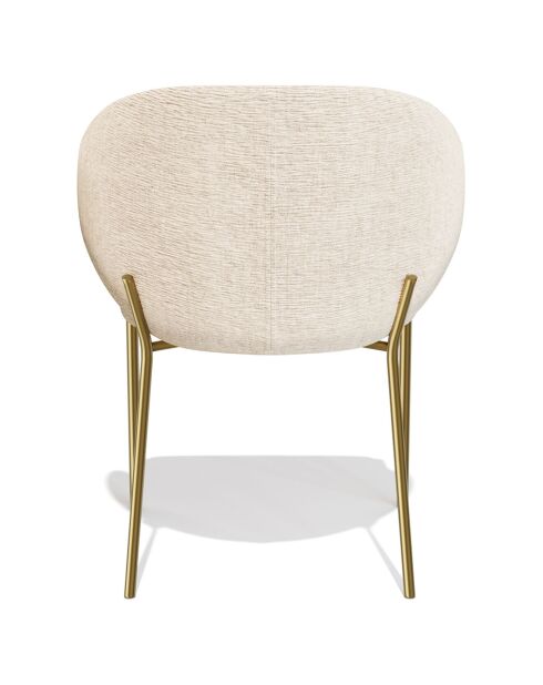 2 Chaises Luca en Velours texturé beiges - 60x56x79 cm