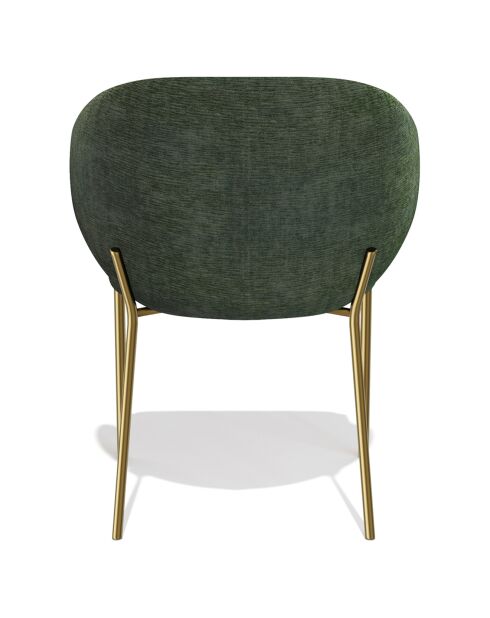 2 Chaises Luca en Velours texturé kaki - 60x56x79 cm