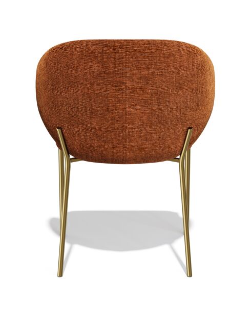 2 Chaises Luca en Velours texturé terracotta - 60x56x79 cm