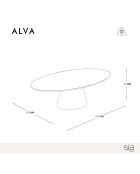 Table basse Alva chêne clair - 120x60x40 cm