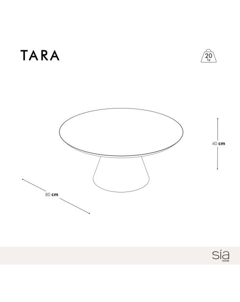 Table basse Tara chêne clair - 80x40 cm