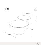 2 Tables basses gigognes Jari chêne clair - 60/45 cm
