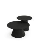 2 Tables basses gigognes Jaris noires - 60/45 cm