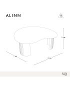 Table basse Alinn noire - 85x77x30 cm