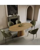 Table à manger Alva chêne clair - 160x90x76 cm