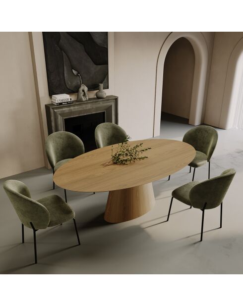 Table à manger Alva chêne clair - 160x90x76 cm