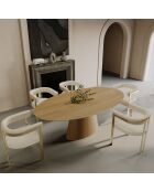 Table à manger Alva chêne clair - 160x90x76 cm