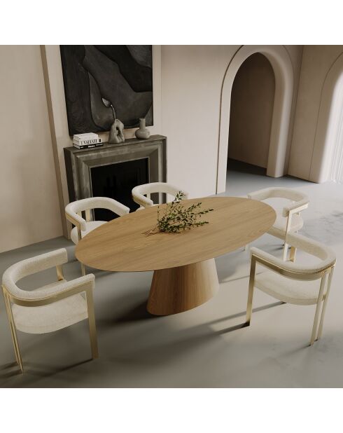 Table à manger Alva chêne clair - 160x90x76 cm