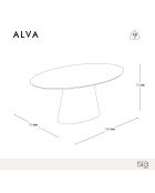 Table à manger Alva  noyer - 160x90x76 cm