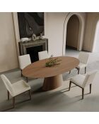 Table à manger Alva  noyer - 160x90x76 cm