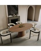 Table à manger Alva  noyer - 160x90x76 cm