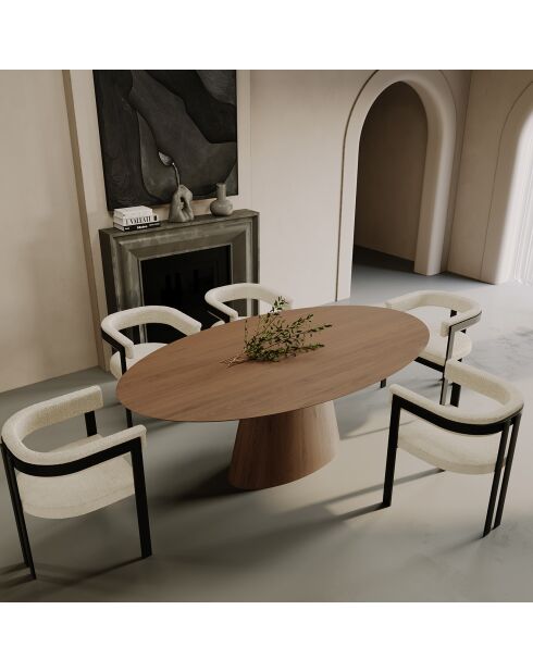 Table à manger Alva  noyer - 160x90x76 cm