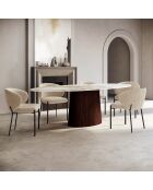 Table à manger Arlo pandora/noyer - 90x200x76 cm