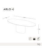 Table à manger Arlo pandora/noyer - 90x200x76 cm