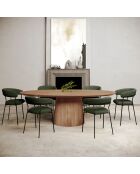 Table à manger Alvi noyer - 200x110x76 cm
