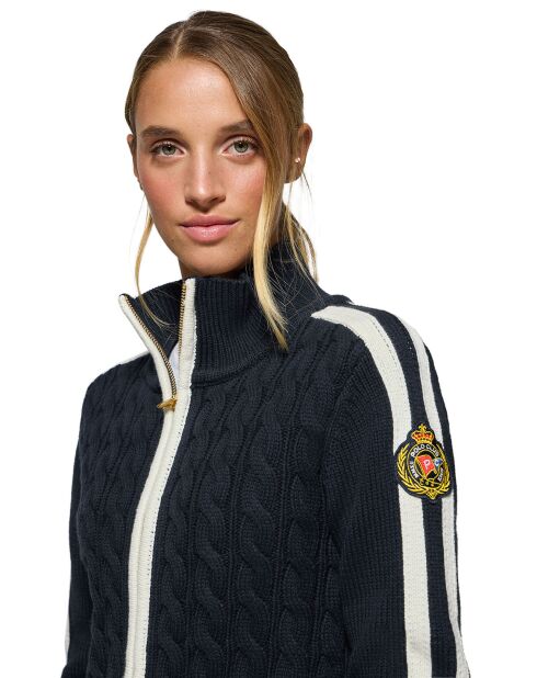 Cardigan Nautic Patch marine