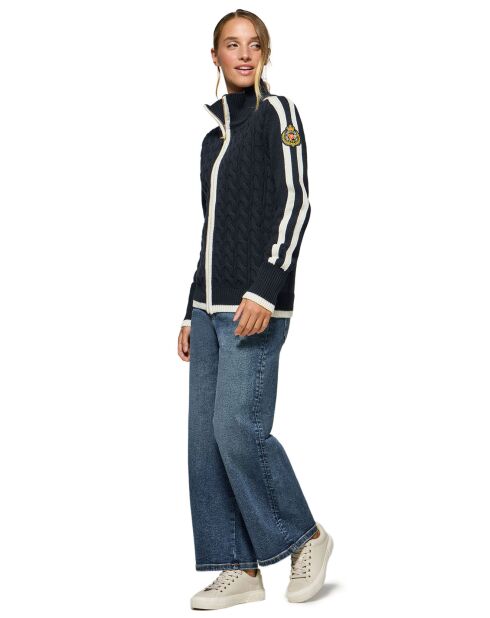 Cardigan Nautic Patch marine