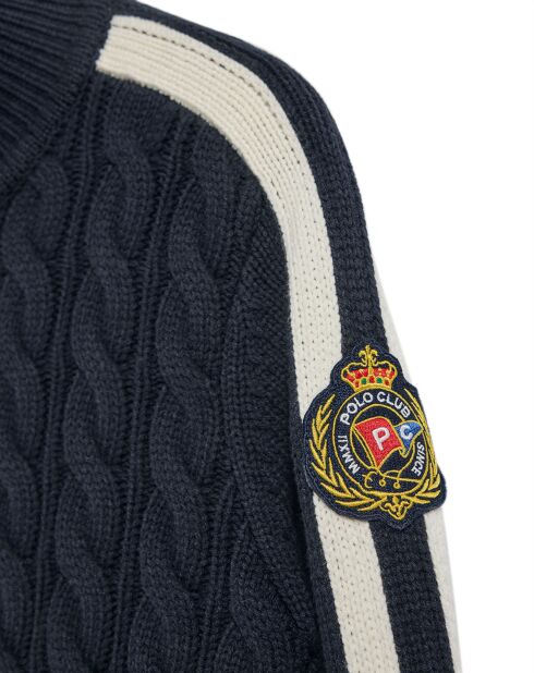 Cardigan Nautic Patch marine