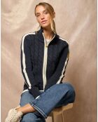 Cardigan Nautic Patch marine